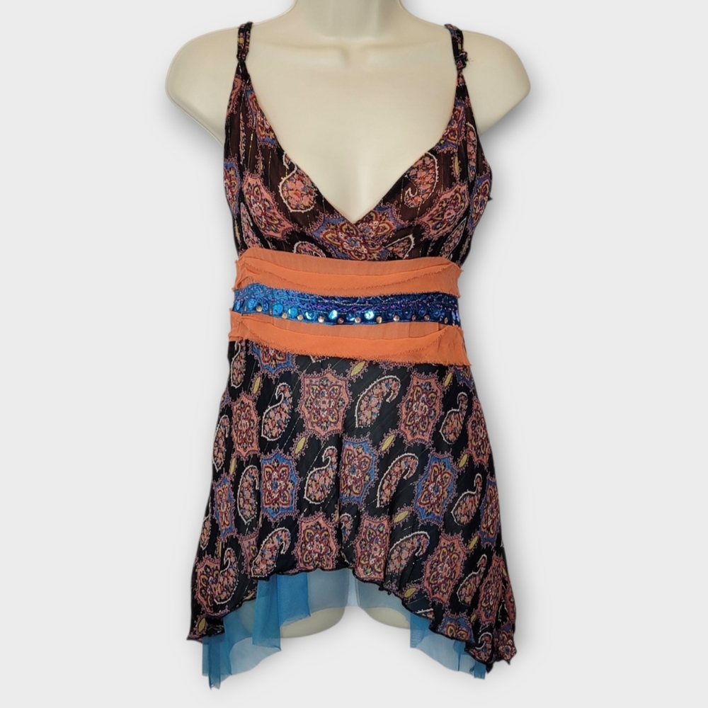 Vtg Y2K Angie Babydoll Empire Waist Cami M Fairy Whimsigoth NEW